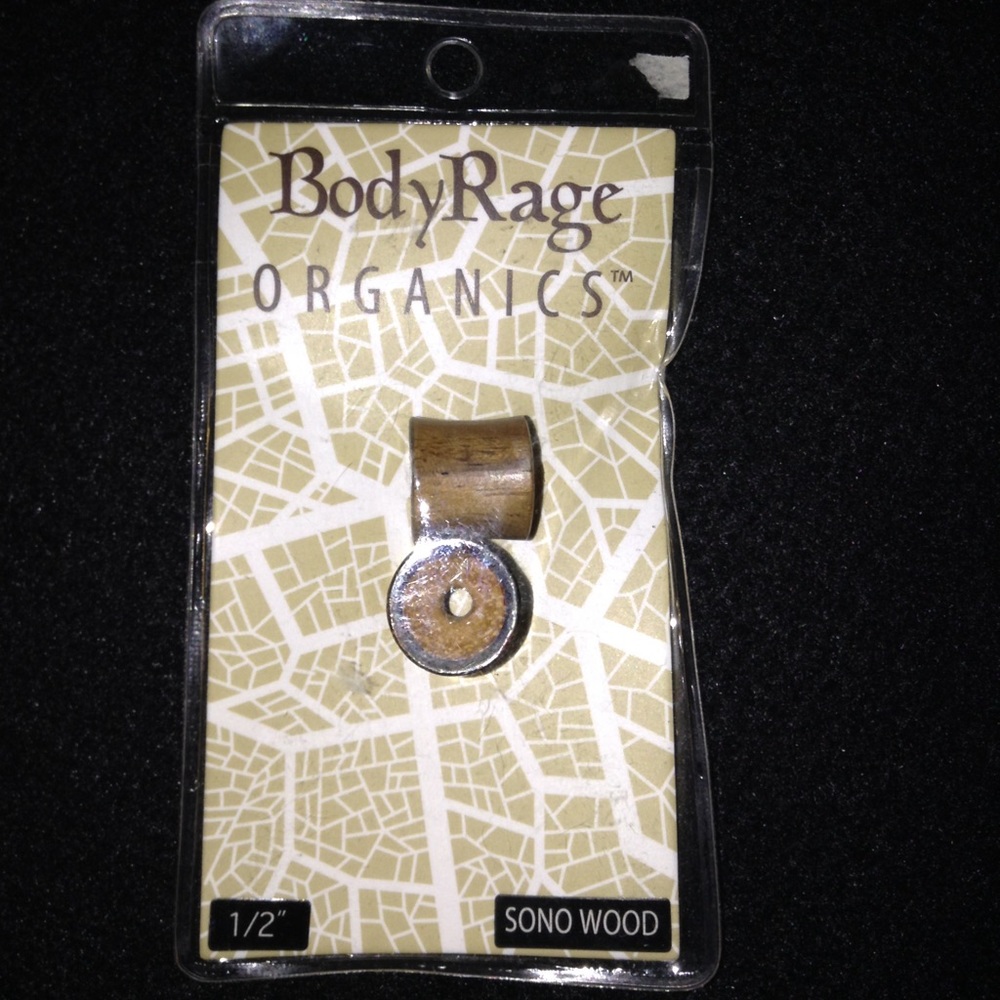 Body Rage Organics gages (plugs) 1/2" Sono Wood